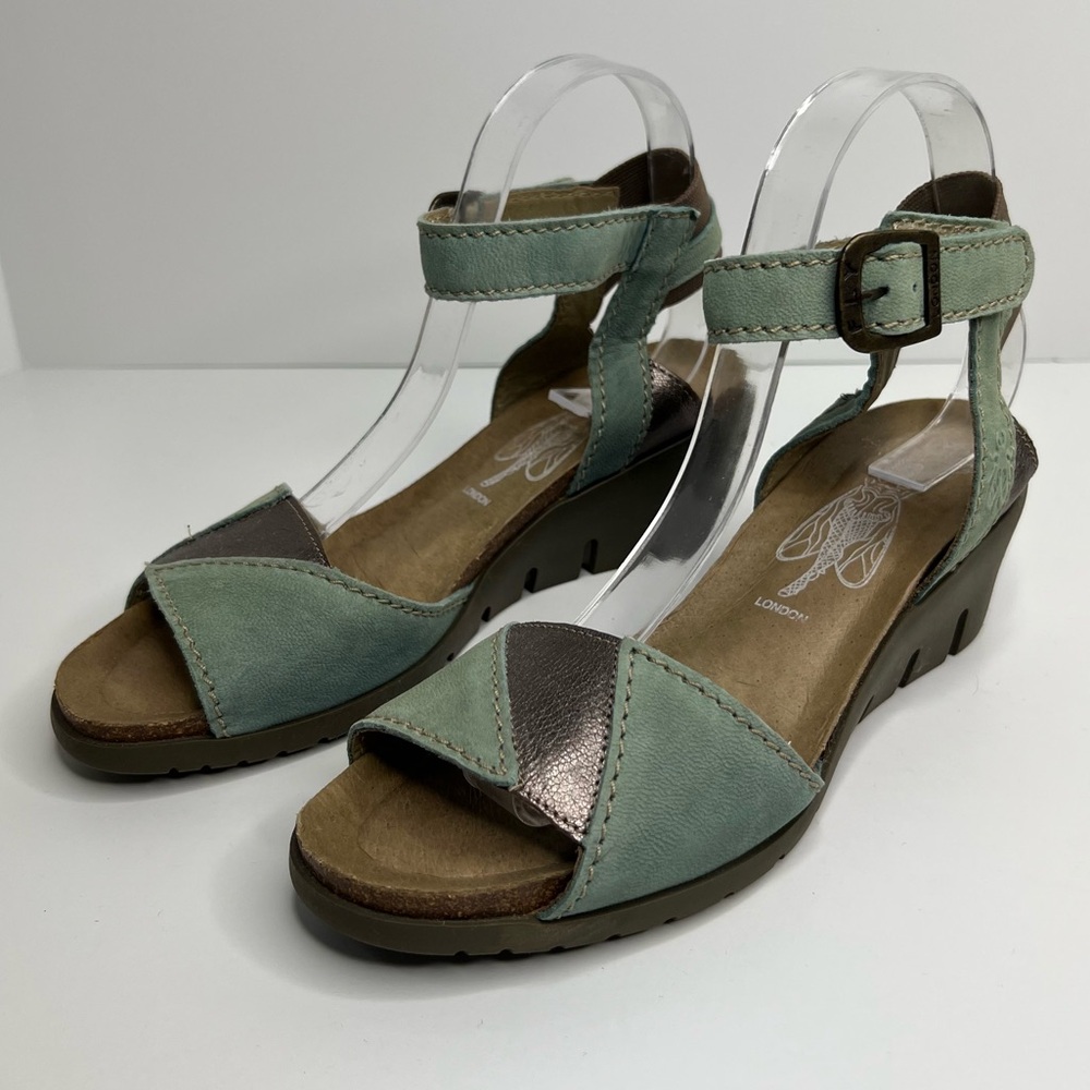 Fly London Imat Ankle Strap Wedge Sandal Size EU 39